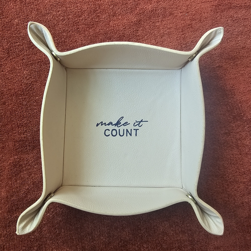 Make It Count Soft Pink Jewelry Holder Faux Leather